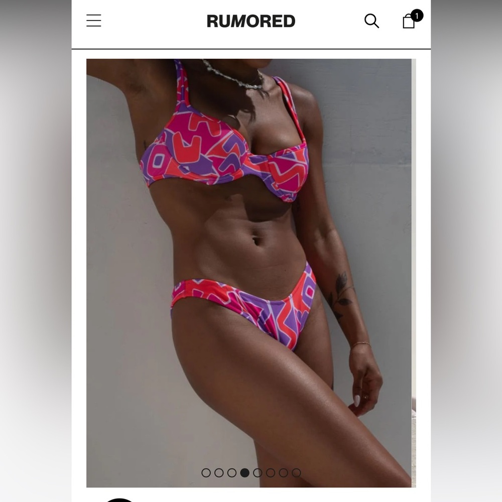 BNWT Rumored Havana bikini top and Wynwood bottom size S